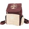 GURU SHOP Zaino Etnico in Canapa, Zaino con Ricami, Unisex - Adulto, 35x25x12 cm, marrone, Einheitsgröße, Casual
