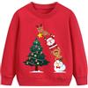 EULLA Maglione Natalizio Bambino – 100% Cotone Con Renna E Babbo Natale, Taglie 92-122 (1-7 Anni)