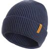 Donfri Berretto in lana merino, cappello invernale termico per uomini e donne, cappello di lana lavorato a maglia per il freddo, unisex, blu navy, Taglia unica