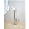 Metaform Piantana porta rotolo in acciaio inox 304 Poseidon Metaform con porta scopino incluso