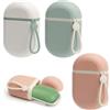 APOMOONS 3 Pezzi Portasapone da Viaggio con Sgocciolatoio, Portatile Porta Saponetta con Manico, Porta Shampoo Solido a Prova di Perdite, Portasaponetta per Viaggio Bagno Esterno Palestra