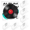 Dmnnlp Confezione da 6 supporti da parete per dischi in vinile con colla, 10 x 3 x 4 cm, acrilico trasparente in vinile per display Cd in Home Office