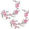ELNX 2 Pezzi Toppe Ricamate Fiore Prugno | Applicazioni Vintage Termoadesive per Abbigliamento, Jeans, Borse, Artigianato Fai da Te, Cucito (Rosa)
