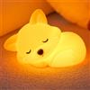 AVEKI Lampada Volpe - Volpe Luminosa Fissa con Timer, 2 Livelli di Luminosità Regolabili, Luce Notturna per Allattamento, Lampada Touch per Camera dei Bambini, Lampada Notturna in Silicone per Bambini
