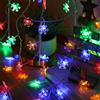 LANTING Addobbi natalizi,Luci albero di natale,40 LED 6M Catena Luminosa Fiocco di Neve a Batteria Luci Stringa Natalizie Esterno Decorazione,per albero di Natale, casa, giardino, camera da letto, feste.
