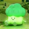Smiling Shark Carino Lampada Notturne, Broccoli Ricaricabile LED Notturna Silicone Luce 3 Luminosità Sensore Tattile Cute Night Light Luci Notturne per Bambini Decorazione Regali