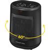 Russell Hobbs - Riscaldatore elettrico in ceramica PTC da 2000 W/2 KW di colore nero, oscillante portatile, 2 impostazioni di calore, protezione contro il surriscaldamento, termostato regolabile da 20