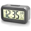 Generico Sveglia Digitale da Comodino a Batterie, Orologio da Tavolo con Display LED Retroilluminato e Allarme Morbido, Luce Notturna Soffusa, Design Minimal ed Elegante