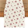 Coolgaga Runner da Tavola Natale Rossa Fiocco Di Neve Lino Lavabile Tovaglia Runner Centrotavola Natalizia Addobbi per Sala da Pranzo Interni Vacanze Natalizie Feste Cucina 40x240cm