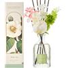 COCORRÍNA Fiore Diffusore Profumo Ambiente 250ml con 8 Bastoncini, White Tea, Diffusore di Olio Essenziale di fragranza per la casa per la Decorazione della mensola del Bagno