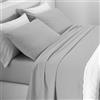 Riad Arredo Mahome Set Completo Letto Tinta Unita in Pregiata Flanella 100% Cotone con Trattamento Antipalline - Completo Lenzuola Calde Morbide Artigianali Alta Qualità Made in Italy (Grigio, Francese)