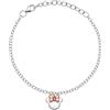 Disney Bracciale Bambine con Minnie Mouse in Argento Sterling, Lunghezza 13-18cm