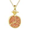 Vadmans Graziosa collana con ciondolo a forma di ananas/fragola, in argento Sterling, gioiello da donna, Normal, Argento sterling, Nessuna pietra preziosa