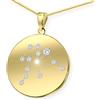 LillyMarie Collana In Argento Sterling Dorato Con Pendente Zodiacale Acquario