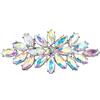 EVER FAITH Spilla, Holiday Gioielli Corpetto Iridescente Trasparente AB Marquise Cristallo Austriaco Spilla Fiore in Forte espansione per Le Donne -1.6 Inches