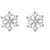 HeyMeili Orecchini a perno in argento sterling 925 a forma di fiocco di neve con zirconi cubici delicati cristalli per donne