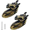 YOUYOUULU 2 pomelli vintage in bronzo puro per la testa del cavallo, con viti (bronzo)