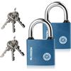 DASHUAIGE Confezione da 2 lucchetti in ferro con chiavi, resistenti, ad alta sicurezza, per porte, capannoni, magazzini, garage, ufficio, armadi (2, 38 mm)