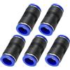 PATIKIL 5Pz 16 x 14mm Raccordi Push To Connect Raccordi Plastica Blu