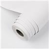 Arthome WALL DECOR Arthome Pellicola Adesiva per mobili 40cmx6m Panno Strutturato,Autoadesiva Rimovibile Carta da Parati Impermeabile Decorazioni parete per Mobili Camera,rivestimento murale attaccati(Bianco)