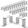 sturiz 25 Pezzi 10x10 mm Quadrato Tubo Morsetto Staffa a U in Acciaio Inox 304 a Forma di U Puntone Connettore Staffa Tubo Fibbia Morsetto Cavo per Porte d'Ingresso Finestre e Tubi Vari