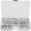 Fafeicy Kit Assortito Rivetti in Alluminio a Testa Piatta 350 Pezzi 4-20mm con Scatola di Immagazzinaggio