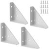 Heuskay Set di 6 staffe angolari, connettori angolari a forma di L, supporto per giunzione con viti, staffa angolare per bordo scrivania e letto (bianco)
