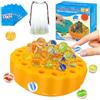 KutaKuta Gioco Equilibrio con Biglie, 80 Biglie Vetro Colorate con 15 Carte Sfida Gioco Equilibrio per Adulti Bambini, Balance Stacking Game con Biglie Serata Giochi in Famiglia per 1-4 Giocatori