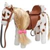 BEJOY Giocattolo di peluche per cavallo, cavallo di peluche, giocattolo con sella, briglie e panno di cotone, regalo per ragazze e bambini, 28 cm Appaloosa