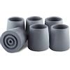 aiGear Bastoncini Trekking Tappi Punta in Gomma Antiscivolo Grigio 6 Pezzi