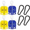 Hitopin Contatore di Punteggio di Golf, 4 Pezzi Contatori di Colpi del Giocatore, Mini Contatori di Punteggio da Golf, con 4 Moschettoni, per Conteggio, Punteggio Golf Eventi Sportivi (Blu, Giallo)