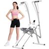 Tokenhigh Macchina da arrampicata Stair Stepper per casa, crostrainer, scalinatore pieghevole con monitor LCD, manubrio, pedali regolabili, supporto per telefono, per uso domestico, ufficio, cardio (bianco)