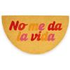 Fisura - Zerbino d'ingresso "No me da la vida" in cocco con base antiscivolo in PVC. Tappeto interno beige dipinto a mano con messaggio simpatico. Misure: 70 x 40 cm.
