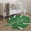 HAOCOO Area Rugs Tappeto da bagno in finta lana con foglie, antiscivolo, in morbida microfibra di lusso, lavabile in lavatrice, tappetino da bagno, per vasca da bagno, doccia, 90 x 9 cm, con foglie