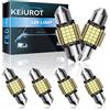 Keiurot 39mm Feston C5W LED Lampadine LED Bianco Canbus Senza Errore 2016 24SMD per Cupola Auto Interni LED Luce 12V Sostituzione per 3175 DE3175 DE3021 Lampada 6PCS