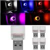 JNNJ 5 Pezzi Mini Luci USB A LED, Lampada D'atmosfera Per Interni Auto USB LED, Luce Ambientale Interna Universale Per Auto Porta, Universale Auto Interno Luce Ambientale Ambiente USB Porta