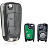 Heart Horse 2 Tasti Ricambio Chiave per Telecomando per Auto per Opel Vauxhall Vectra C Signum Astra Corsa Meriva Zafira Cover Guscio Scocca Chiave con 433Mhz ID46 Chip e Lama & Batteria (PCF7946)