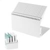 xiruiubao Fermalibri Reggilibri, Fermalibri per Mensole, Antiscivolo Ferma Libri per Libreria, Regolabile Porta Libri da Scrivania per Uffici, Scuole, Case, Biblioteche (Bianco)