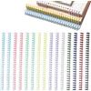 TRKETK 15 Pezzi Bobine di Rilegatura Multicolore 30 Fori Cartelle a Fogli Sciolti Anello di Rilegatura a Spirale in Plastica per Carta Taccuino Album Fotografico Anello di Rilegatura del Dorso