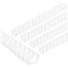 PATIKIL Spirali per Rilegatura Plastica da 12mm (1/2), 50Pz Spirale per Rilegatura a Spirale Capacità 85 Fogli 3:1 Passo Spirali Legatura per Rilegare Fogli Carta, Bianco