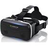 SHREVNI Occhiali VR 3D, Cuffie Realtà Virtuale HD per Smartphone 5 a 7 pollici, Visore VR Compatibile iOS/Android, per Film e Giochi (Nero)