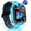 Puhiuyoi GPS Smartwatch Bambini, Orologio Smartwatch Bambini GPS Telefono per Ragazzo e Ragazza, IP68 Impermeabile Orologio Bambino Cellulare SOS Giochi Voce Chat Sveglia Regalo per Bambino 3-12 Anni