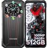 DOOGEE S119 Rugged Smartphone 2025, 512GB+24GB Telefono Indistruttibile, 10200mAh/33W, 1.32 IPS Rear Display, 6.58" FHD+ Cellulare Antiurto, 100MP+24MP Visione Notturnam, Android 14, NFC/4G Dual SIM