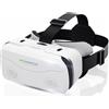SHREVNI Occhiali VR 3D, Cuffie Realtà Virtuale HD per Smartphone 5 a 7 pollici, Visore VR Compatibile iOS/Android, per Film e Giochi (White)