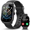 STECEi Smartwatch Uomo Donna, Schermo Curvo HD da 1,95'' Orologio Smartwatch con Effettua/Risposta Chiamate, 112 Sportive Smart Watch con Contapassi/Sonno/Cardiofrequenzimetro, Impermeabile IP68, Nero