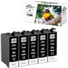 Starlet24 5x cartucce T1301 compatibili con Epson T1301 Multipack per Stylus SX525WD SX535WD SX620FW Office B42WD BX925FWD BX635FWD Workforce WF-3520DWF WF-7525 WF-7015