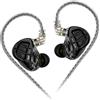 KZA COUSTICS KZ ACOUSTICS ZAR - Cuffie intrauricolari ibride con driver 1DD+7BA, divisione di frequenza elettronica, isolamento acustico HIFI, con cavo staccabile placcato argento a 8 fili per audiofili
