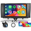 Hodozzy 2GB 64GB Android Autoradio per Mercedes Benz Smart Fortwo 2011-2015 W451 Radio Carplay Wireless Android Auto, Hodozzy 9 Pollici Touch Screen GPS WiFi, Bluetooth FM/RDS, SWC, 2 Din Radio per Mercedes