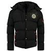 Geographical Norway - Verveine Bell, uomo, giacca da uomo invernale, piumino/giubbotto sportivo antivento, parka/cappotto con cappuccio, abbigliamento a maniche lunghe, Noir, L