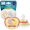 Philips Avent Succhietti Ultra Air 0-6m Tucano e Farfalla, a base vegetale - Set da 2 ciucci - Philips Avent